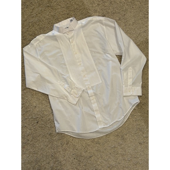 Fashion Gear Men's White Tuxedo Shirt Ruffles Size 2XL Wing Collar - Picture 2 of 8